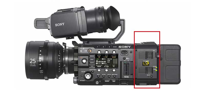 Sony AXS-R5 Festpalttenrecorde on Cam Detail